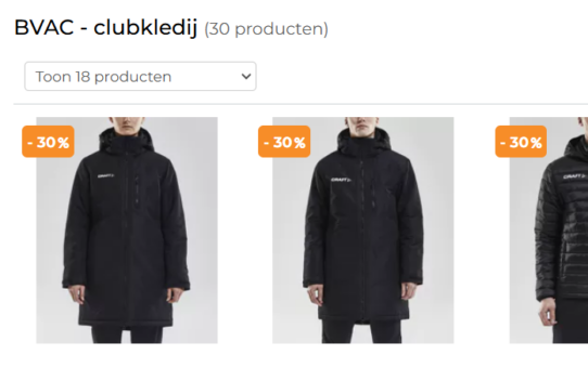 Webshop clubkledij